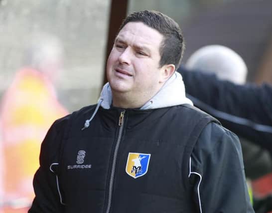 Mansfield manager Paul Cox -Pic by: Richard Parkes