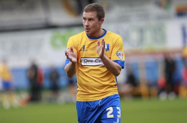 Mansfield Town's Jamie McGuire  -Pic by:Richard Parkes