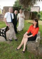 Gloria De Piero Mp enjoys Annesley Old Church when she visited on Friday. With her are Denis Hill, Steve Carroll and Joan Bray.