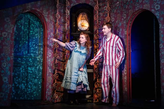 Birmingham Stage Company presents TOM'S MIDNIGHT GARDEN. Picture shows: Caitlin Thorburn (Hatty) and David Tute (Tom). Photo credit: Jane Hobson.