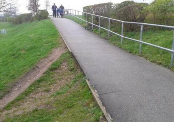 The slope on the path in question.