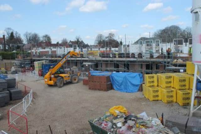 Progress on the new council flats on Brook Street, Sutton.