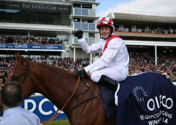 GUINEAS GLORY -- Kieren Fallon on Night Of Thunder after victory in the QIPCO 2,000 Guineas at Newmarket (PHOTO BY: Steve Parsons/PA Wire)