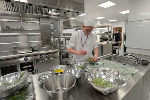 The new West Notts College building officially opens to the public, offering new facilities to the public.  Pictured is the Refine restaurant kitchen.
