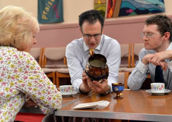 Valuation day at Huthwaite Methodist Church with antiques expert Charles Hanson