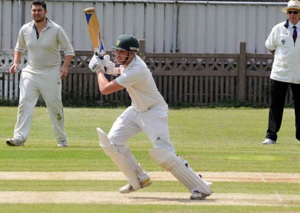Danny Bircumshaw in batting action for Glapwell.