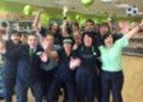 Staff at Pinxton's new look Co-Op store.