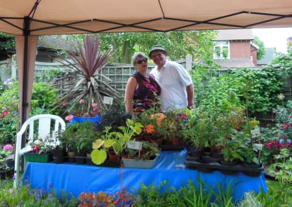 The garden stall at the Mansfield Soroptimist Club's summer tea party.