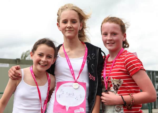 Megan Yorke, Shannon Barrett and Molly Cooper were just three of the 760 runners at Ashfield School.