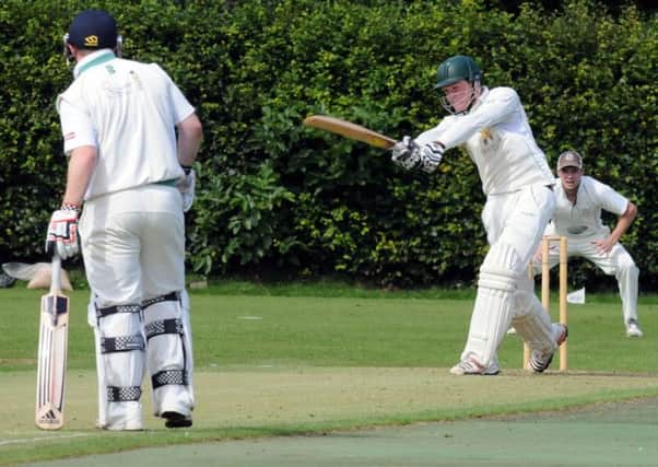 Farnsfield batsmen, James Smith in action during their match at Papplewick and Linby on Saturday.