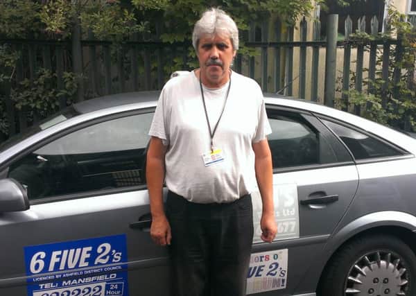 Mansfield taxi driver Ken Berry allegedly kidnapped by  a man with a false firearm.