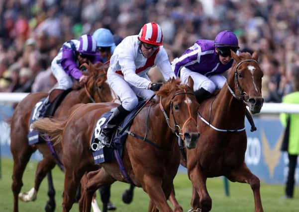 LEADING FANCY -- Nigh Of Thunder, pictured winning the 2,000 Guineas in May, is expected to run well in the Queen Elizabeth II Stakes (PHOTO BY: Steve Parsons/PA Wire).