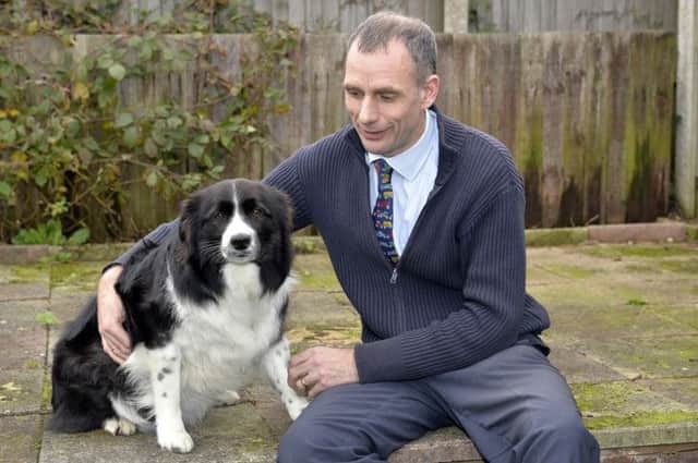 David Walker and his dog Bonnie were attacked by two dogs while they were walking on a Mansfield park