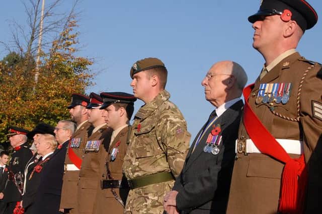 The Remembrance Sunday commemorations in Mansfield. Picture: Roger Grayson.
