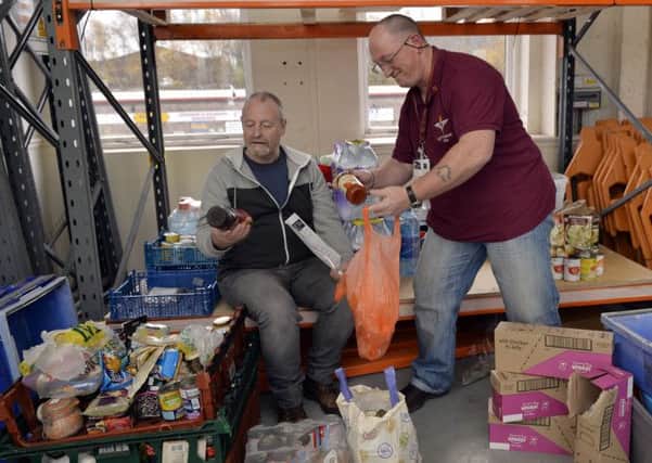 Joint Forces Alliance are appealing for donations for their food bank and Christmas Cook Out, pictured are from left admin co-ordinator Dave Minshull and food bank manager Anthony Ball
