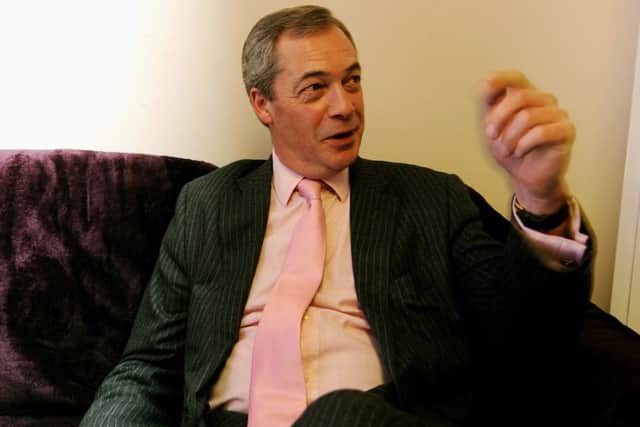 UKIP leader Nigel Farage in Rotherham.