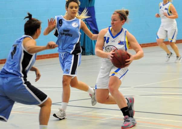 Giants Women action at the Oak Tree Leisure Centre on Saturday.