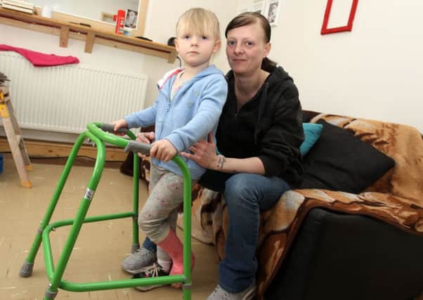 Mum Kelly King is disgusted King's Mill Hospital left her daughter Scarlett who has a broken ankle without a wheelchair and unable to get around and go to nursery.