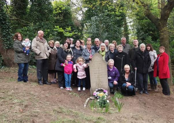 Ancestors of John Bramwell gathered at his graveside on Saturday 2nd May 2015. John Bramwell was the last person to live at the  rock houses on Rock Hill, Mansfield. Born 1915