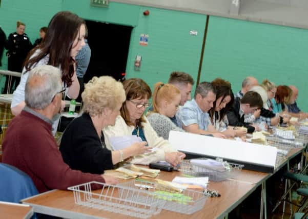 Sherwood and District General Election count and results at the Dukeries Leisure Centre, Boughton.