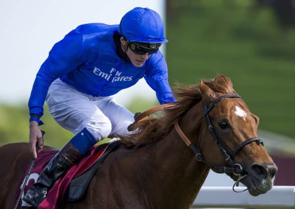THUNDER STRUCK -- Night Of Thunder, ridden by James Doyle, wins the big race at Newbury last Saturday, the Group One Al Shaqab Lockinge Stakes (PHOTO BY: Julian Herbert/PA Wire).