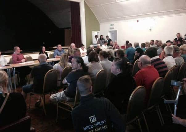 Residents lobby coucnillors at a meeting of Shirebrook Town Council, over concerns about a spate of violence and anti-social behaviour in the town.