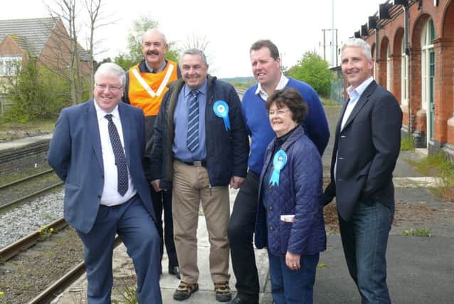 The Transport Secretary Patrick McLoughlin met with Mark, ODEF and other local groups at Edwinstowe station to see some plans and understand the project.