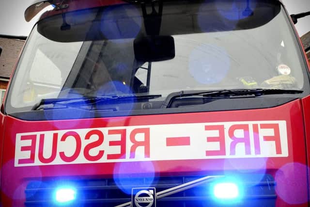 Fire Service.Generic Fire engine and Fire service officers for Scarborough.Picture Richard Ponter 132217c