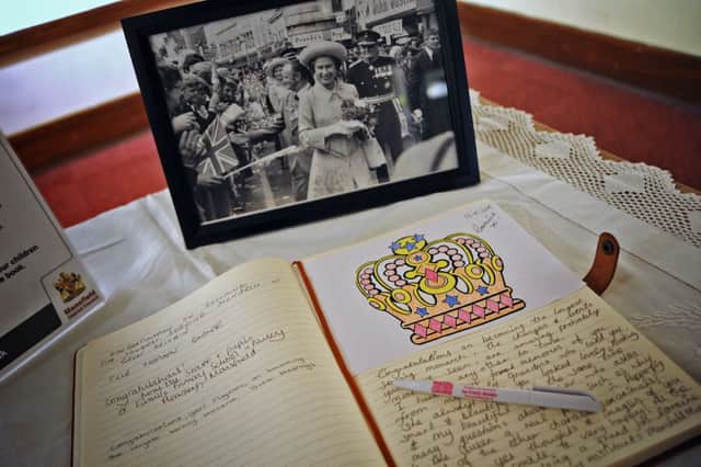 Mansfield Museum's messages left by visitors, to commemorate the Queen's milestone reign.