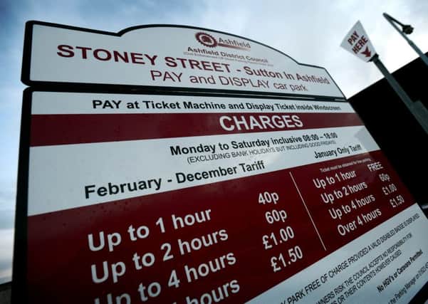 Plans for free parking for one hour  in  Ashfield  will be introduced before Christmas.   Pictured is the Stoney Street car park, Sutton.