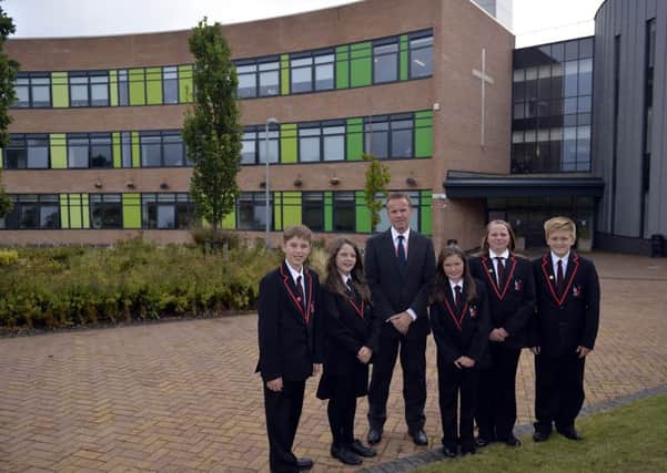 Samworth Church Academy Mansfield, Principal Barry Found pictured with students