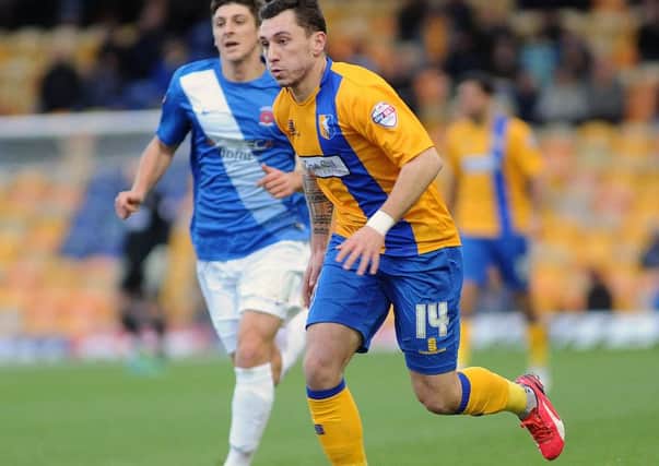 Mansfield Town v Hartlepool United - Skybet League Two - One Call Stadium - Saturday 21st November 2015Natham Thomas gets forward