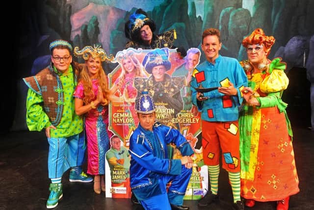 The cast of this year's Mansfield Palace Theatre panto, Aladdin,