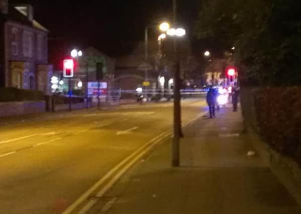 The scene in Worksop this evening near the new bus station