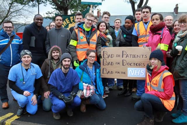 Junior doctor strike at the Royal Hallamshire Hospital in Sheffield.
