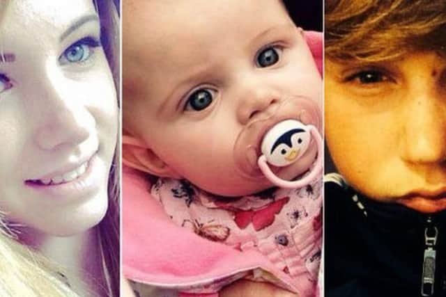 Amy Smith, Ruby-Grace Gaunt and Ed Green were all killed in the fire at 59a North Street, Langley Mill last June.