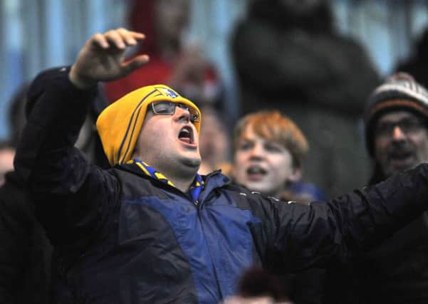 Mansfield Town v Morecambe - Skybet League Two - One Call Stadium - Saturday 6 Feb 2016 - Photographer Steve Uttley

Stags fan celebrate penalty save