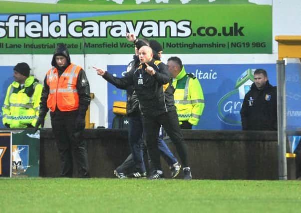 Mansfield Town v Morecambe - Skybet League Two - One Call Stadium - Saturday 6 Feb 2016 - Photographer Steve Uttley

Adam Murray celebrates the 2nd penalty save before being sent off