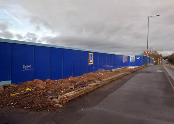 Work on the new Aldi on Hucknall Road, Bulwell has been postponed