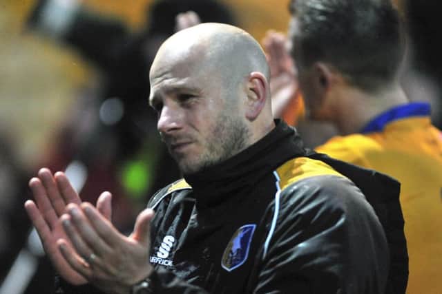 Mansfield Town v Morecambe - Skybet League Two - One Call Stadium - Saturday 6 Feb 2016 - Photographer Steve Uttley
Adam Murray claps the fans despite being sent off