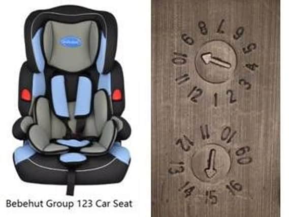 Veelar Limited has recalled the Bebehut car seat model BAB001