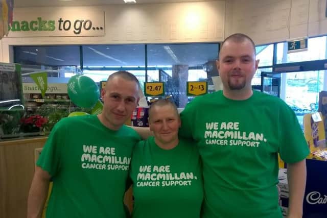 Morrisons staff 'braved the shave' for charity today (Feb 26).