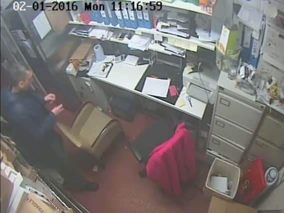 CCTV image taken from Costa at QMC in Nottingham