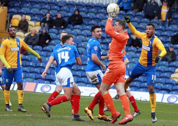 Mansfield Town v Portsmouth on Saturday March 19th 2016. Stags player Matt Green in action. Photo: Chris Etchells