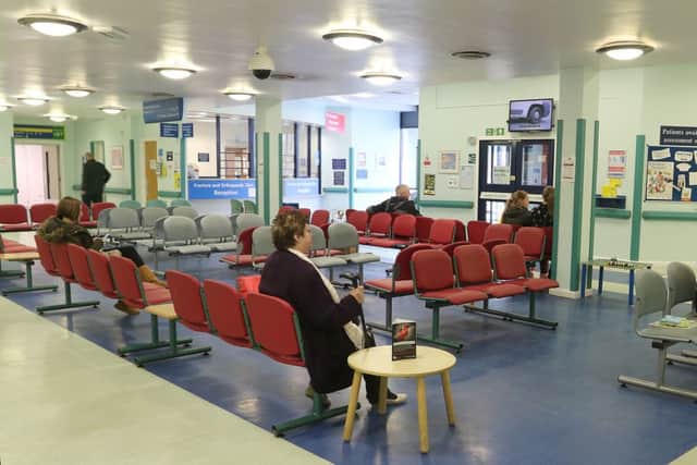 Chesterfield Royal, A+E, waiting room