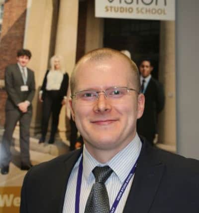 Emmet Bunting, assistant principal at Vision Studio School, Mansfield,