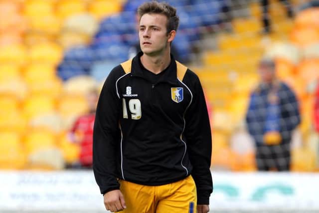 Mansfield Town v Newport County
English League Football - Sky Bet League Two
One Call Stadium, Field Mill, Mansfield, England.
19th August 2014
Mansfield Town's Liam Marsden.
Picture by Dan Westwell (PLEASE BYLINE)
dan.westwell@btinternet.com
07793 733140