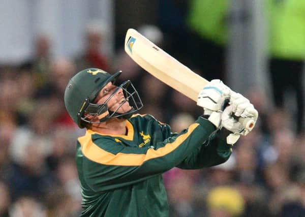 HISTORY MAN -- Brendan Taylor, who became the first Notts CCC batsman to fire a century in each innings of a Championship match at Trent Bridge since Tim Robinson in 1989.