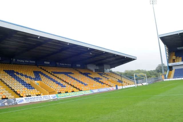 The One Call Stadium, home of Mansfield Town FC.