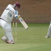 Nottingham Premiership Cricket - Cuckney v Welbeck (fielding). 

James Hawley batting under the watchful eye of wicket keeper David Hunt

Picture: Sarah Washbourn